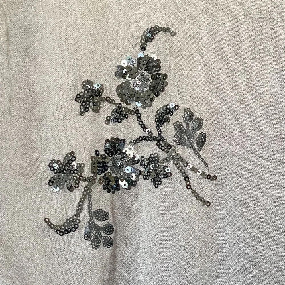⛔️ PENDING SALE⛔️ZARA SEQUIN EMBROIDERED WRAPBLOUSE MINK 2731/281/191/021 - Picture 7 of 12